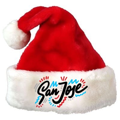 San Jose Hand Drawn Logo Premium Christmas Santa Hat