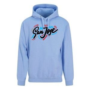 San Jose Hand Drawn Logo Unisex Surf Hoodie