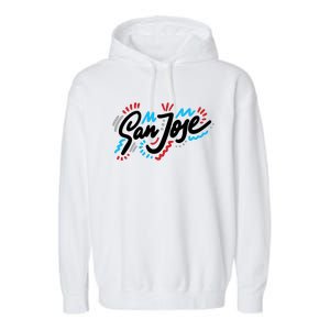 San Jose Hand Drawn Logo Garment-Dyed Fleece Hoodie