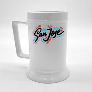 San Jose Hand Drawn Logo Beer Stein