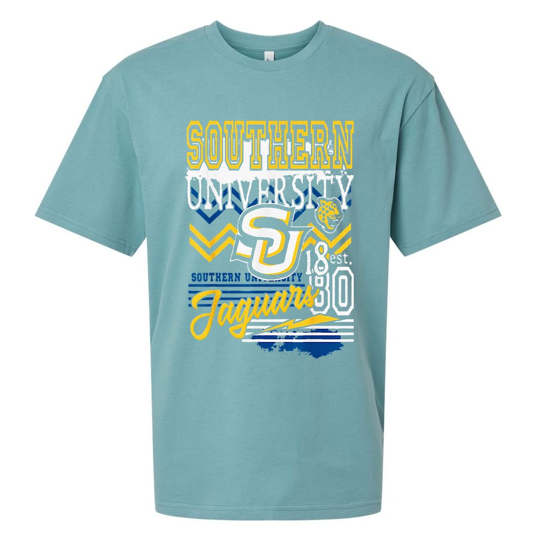 Southern Jaguars Hbcu Sueded Cloud Jersey T-Shirt