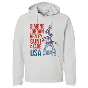 Simone Jordan Hezley Suni & Jade Usa Paris 2024 Performance Fleece Hoodie