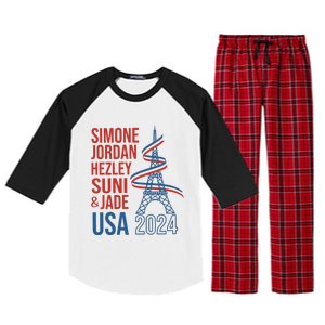 Simone Jordan Hezley Suni & Jade Usa Paris 2024 Raglan Sleeve Pajama Set