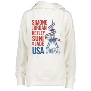 Simone Jordan Hezley Suni & Jade Usa Paris 2024 Womens Funnel Neck Pullover Hood