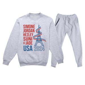 Simone Jordan Hezley Suni & Jade Usa Paris 2024 Premium Crewneck Sweatsuit Set