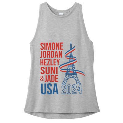 Simone Jordan Hezley Suni & Jade Usa Paris 2024 Ladies PosiCharge Tri-Blend Wicking Tank