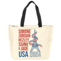 Simone Jordan Hezley Suni & Jade Usa Paris 2024 Zip Tote Bag