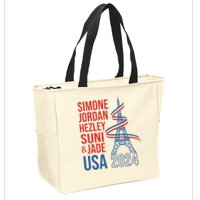Simone Jordan Hezley Suni & Jade Usa Paris 2024 Zip Tote Bag