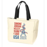 Simone Jordan Hezley Suni & Jade Usa Paris 2024 Zip Tote Bag