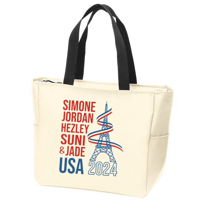 Simone Jordan Hezley Suni & Jade Usa Paris 2024 Zip Tote Bag