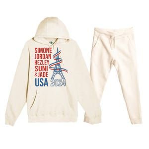 Simone Jordan Hezley Suni & Jade Usa Paris 2024 Premium Hooded Sweatsuit Set