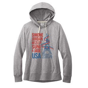 Simone Jordan Hezley Suni & Jade Usa Paris 2024 Women's Fleece Hoodie