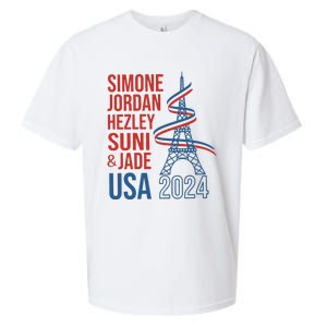 Simone Jordan Hezley Suni & Jade Usa Paris 2024 Sueded Cloud Jersey T-Shirt