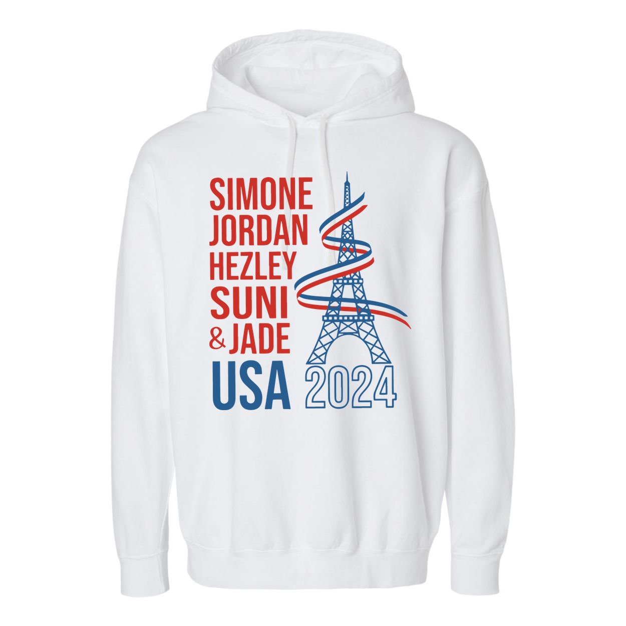 Simone Jordan Hezley Suni & Jade Usa Paris 2024 Garment-Dyed Fleece Hoodie