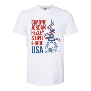 Simone Jordan Hezley Suni & Jade Usa Paris 2024 Softstyle CVC T-Shirt