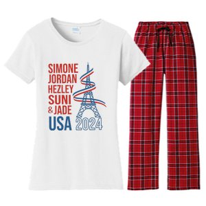 Simone Jordan Hezley Suni & Jade Usa Paris 2024 Women's Flannel Pajama Set