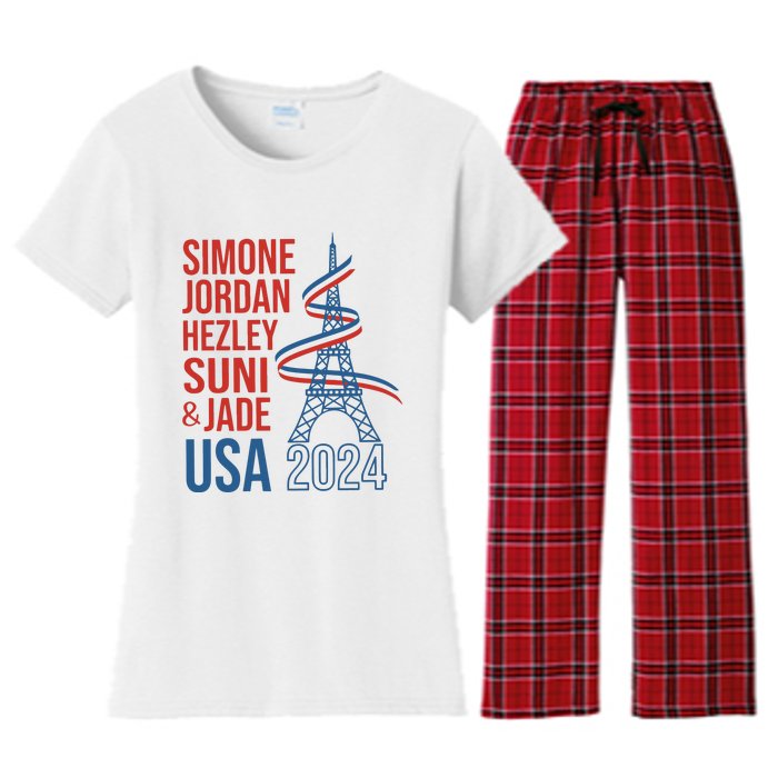 Simone Jordan Hezley Suni & Jade Usa Paris 2024 Women's Flannel Pajama Set