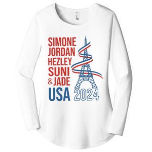 Simone Jordan Hezley Suni & Jade Usa Paris 2024 Women's Perfect Tri Tunic Long Sleeve Shirt