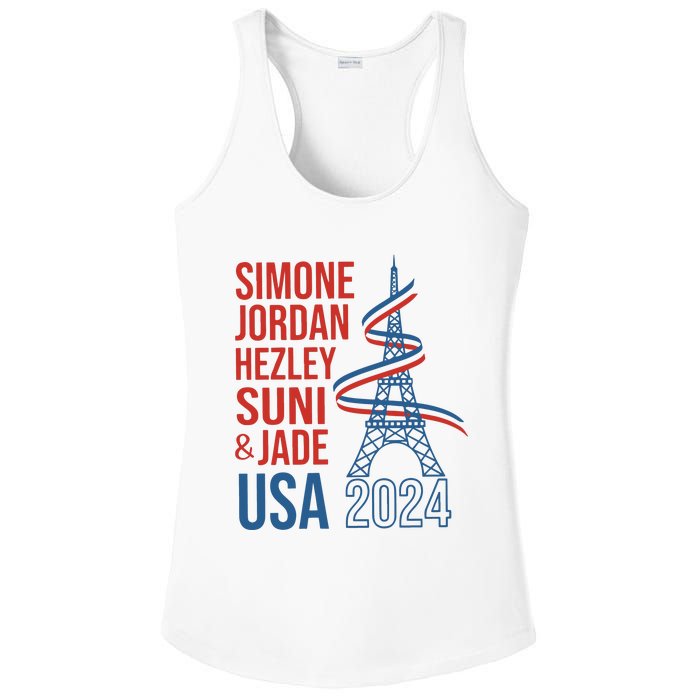 Simone Jordan Hezley Suni & Jade Usa Paris 2024 Ladies PosiCharge Competitor Racerback Tank