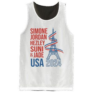 Simone Jordan Hezley Suni & Jade Usa Paris 2024 Mesh Reversible Basketball Jersey Tank