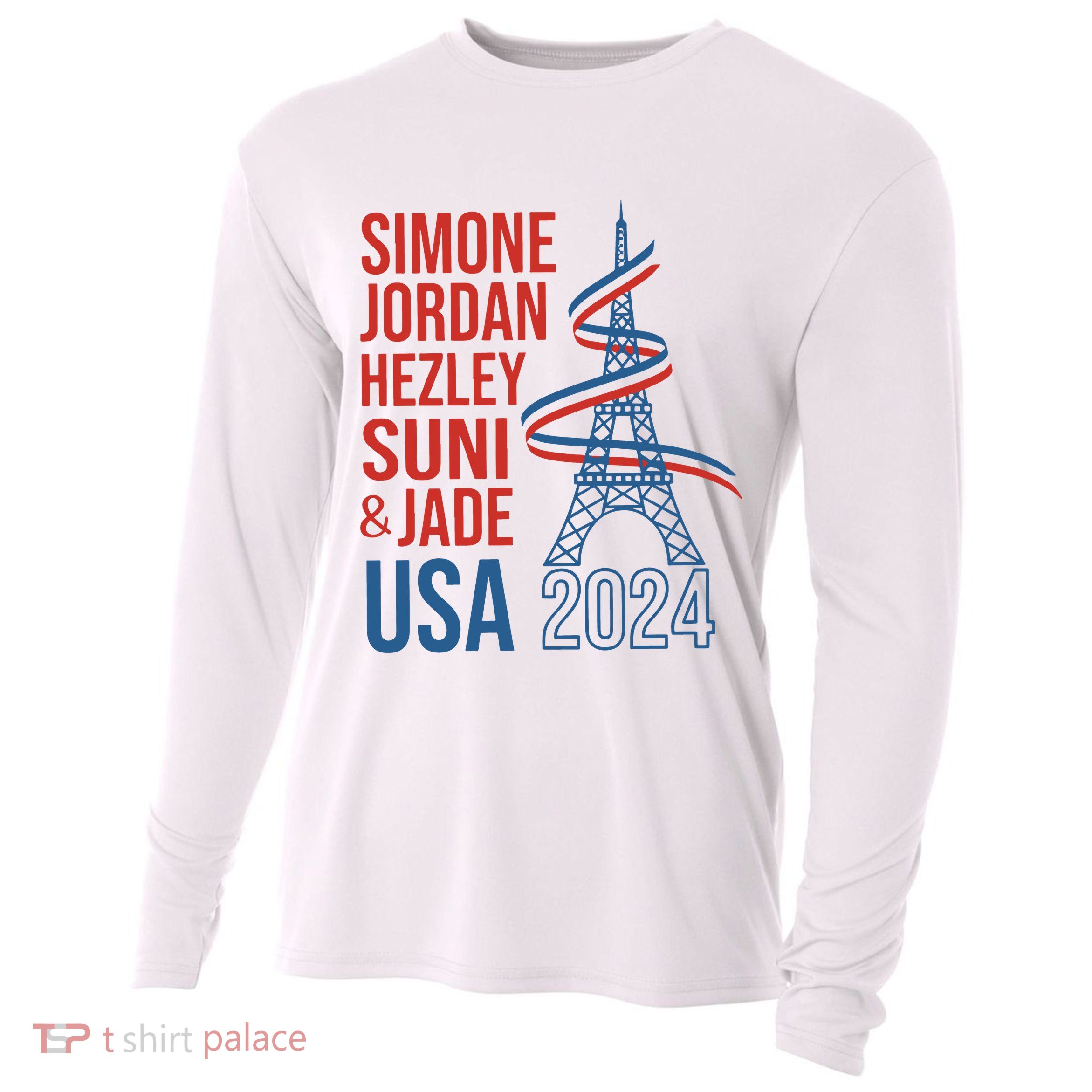 Simone Jordan Hezley Suni & Jade Usa Paris 2024 Cooling Performance Long Sleeve Crew