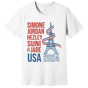 Simone Jordan Hezley Suni & Jade Usa Paris 2024 Premium T-Shirt