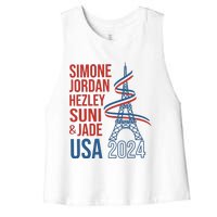 Simone Jordan Hezley Suni & Jade Usa Paris 2024 Women's Racerback Cropped Tank