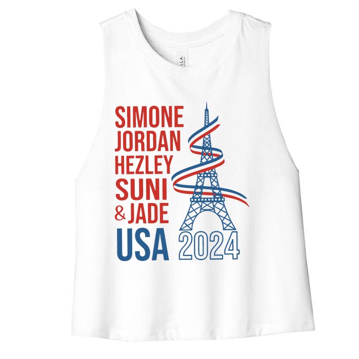 Simone Jordan Hezley Suni & Jade Usa Paris 2024 Women's Racerback Cropped Tank