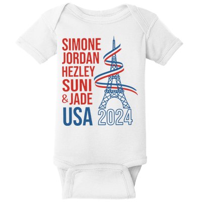 Simone Jordan Hezley Suni & Jade Usa Paris 2024 Baby Bodysuit