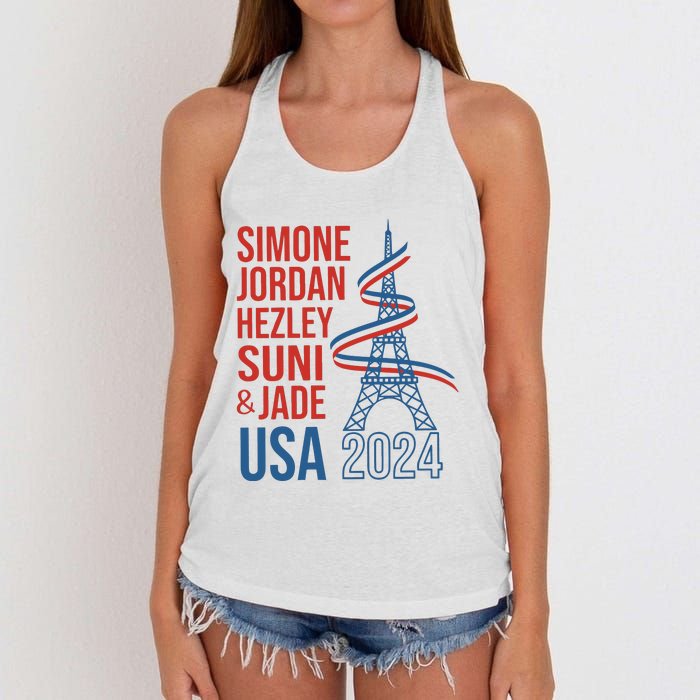 Simone Jordan Hezley Suni & Jade Usa Paris 2024 Women's Knotted Racerback Tank