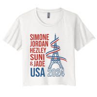 Simone Jordan Hezley Suni & Jade Usa Paris 2024 Women's Crop Top Tee