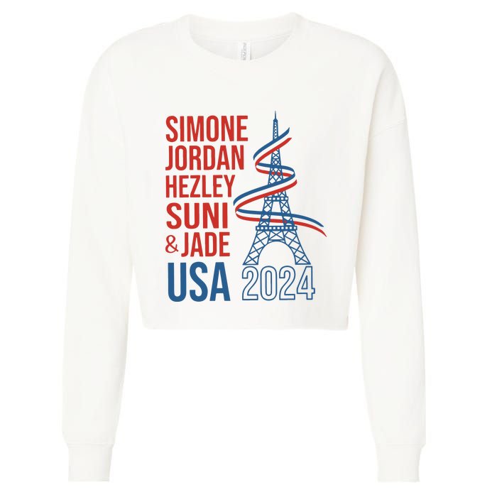 Simone Jordan Hezley Suni & Jade Usa Paris 2024 Cropped Pullover Crew