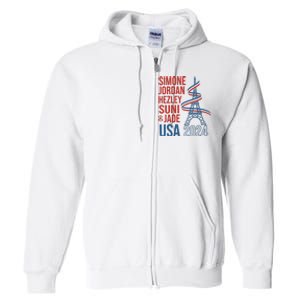 Simone Jordan Hezley Suni & Jade Usa Paris 2024 Full Zip Hoodie