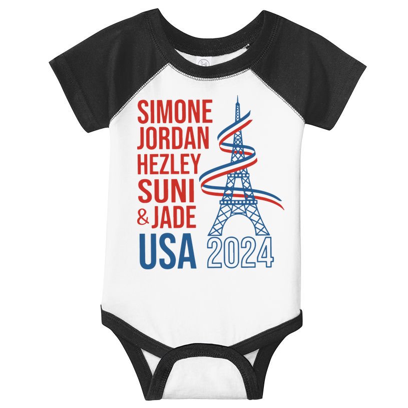 Simone Jordan Hezley Suni & Jade Usa Paris 2024 Infant Baby Jersey Bodysuit