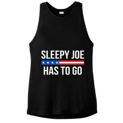 Sleepy Joe Has To Go Ladies PosiCharge Tri-Blend Wicking Tank