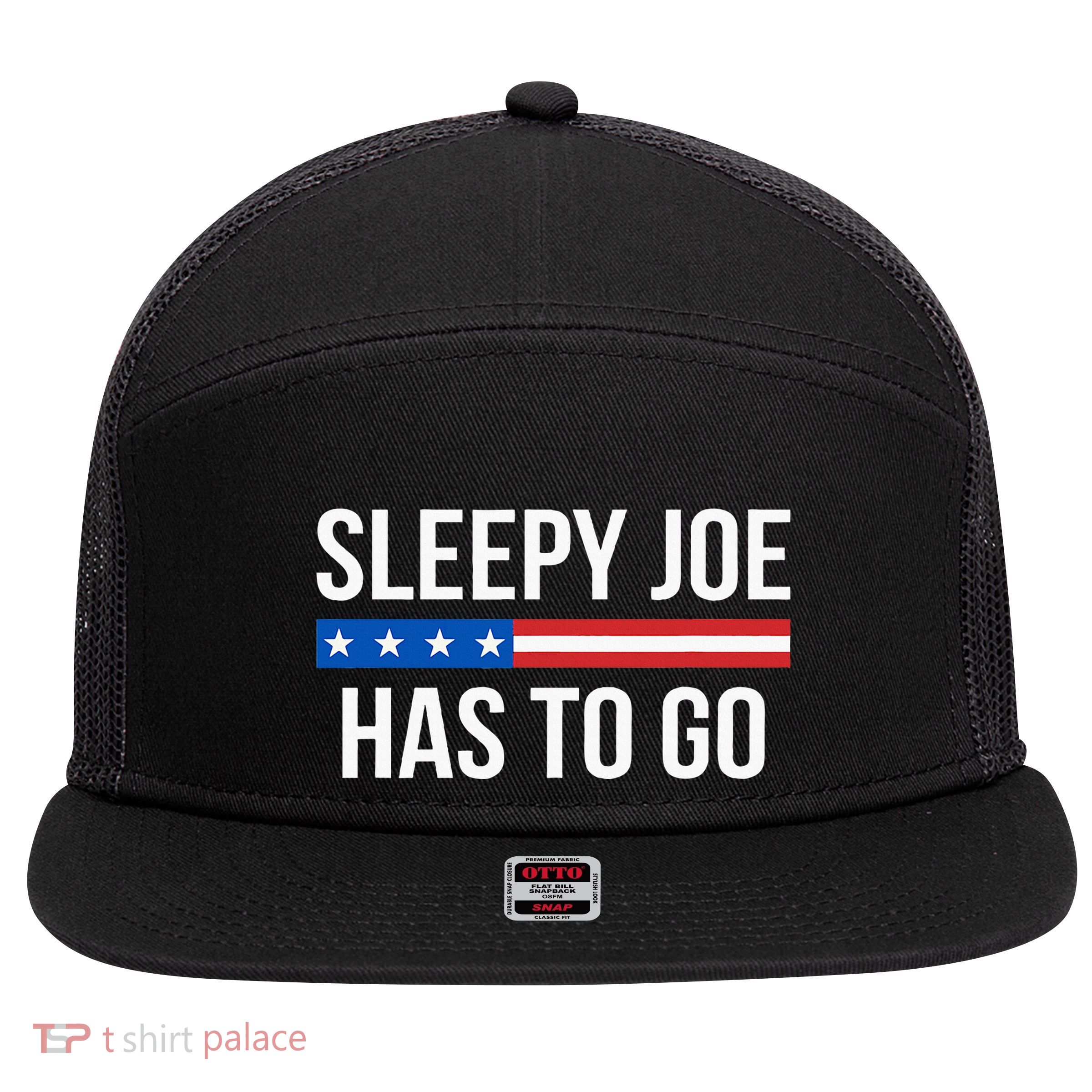 Sleepy Joe Has To Go 7 Panel Mesh Trucker Snapback Hat