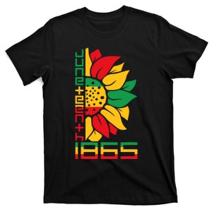 Sunflower Juneteenth Indepedence Day Black African American T-Shirt