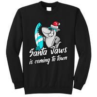 Santa Jaws Is Coming To Town Parody Christmas Shark Funny Sweatshirt