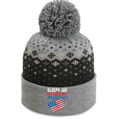 Sleepy Joe Is Not My Presiden Funny Anti Joe Biden Meaningful Gift The Baniff Cuffed Pom Beanie