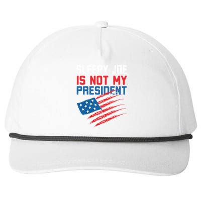 Sleepy Joe Is Not My Presiden Funny Anti Joe Biden Meaningful Gift Snapback Five-Panel Rope Hat