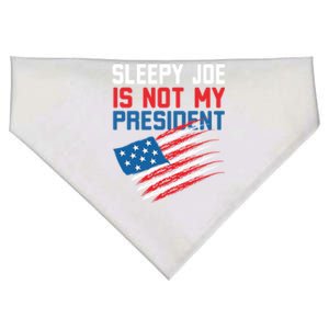 Sleepy Joe Is Not My Presiden Funny Anti Joe Biden Meaningful Gift USA-Made Doggie Bandana