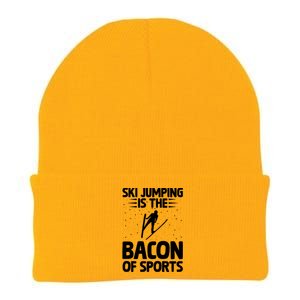 Ski Jumping Is The Bacon Of Sports Bacon Lover Ski Jumper Gift Knit Cap Winter Beanie