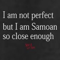 Sammy Johnson I Am Not Perfect But I Am Samoan So Close Enough 7 Panel Mesh Trucker Snapback Hat