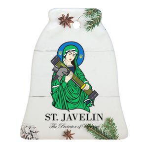 Saint Javelin Javelin Protector Ceramic Bell Ornament