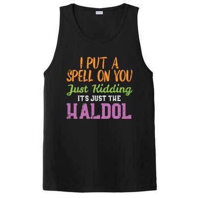 Spell Just Kidding Haldol Funny Nurse Halloween Rn Icu Women PosiCharge Competitor Tank