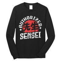 Sensei Japan Kanji Teacher Authorized Sensei Coach Trainer Long Sleeve Shirt