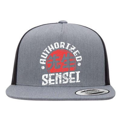 Sensei Japan Kanji Teacher Authorized Sensei Coach Trainer Flat Bill Trucker Hat