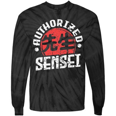 Sensei Japan Kanji Teacher Authorized Sensei Coach Trainer Tie-Dye Long Sleeve Shirt