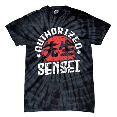 Sensei Japan Kanji Teacher Authorized Sensei Coach Trainer Tie-Dye T-Shirt