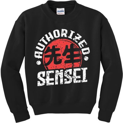 Sensei Japan Kanji Teacher Authorized Sensei Coach Trainer Kids Sweatshirt